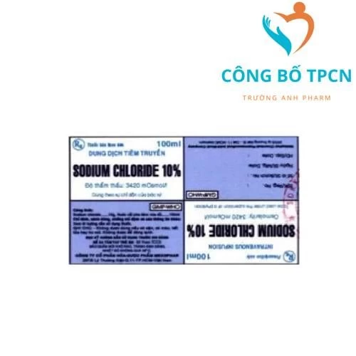 Sodium Chloride 10% 100ml Mekophar - Thuốc bổ sung sodium chloride